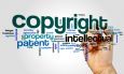 Image des mots copyright en vert avec des symboles de droit d'auteur tout autour
