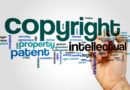 Image des mots copyright en vert avec des symboles de droit d'auteur tout autour