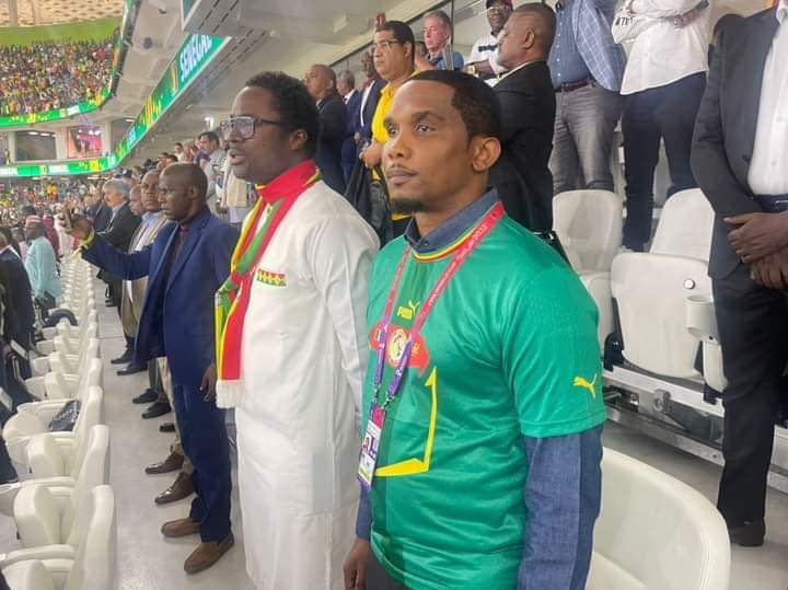 Samuel Eto'o Fils supporter du Sénégal face au Pays-Bas Qatar 2022